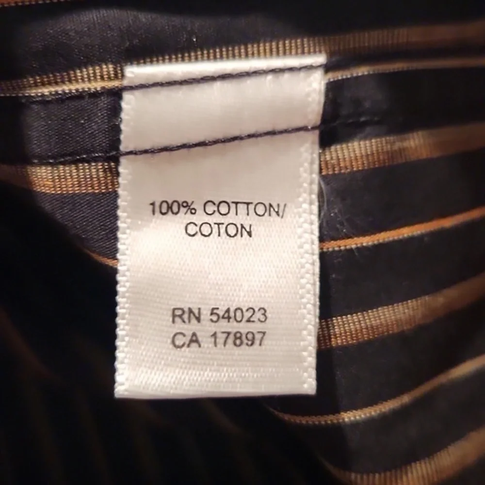 [Banana Republic] Brown Striped Long Sleeve Button Down - Size M